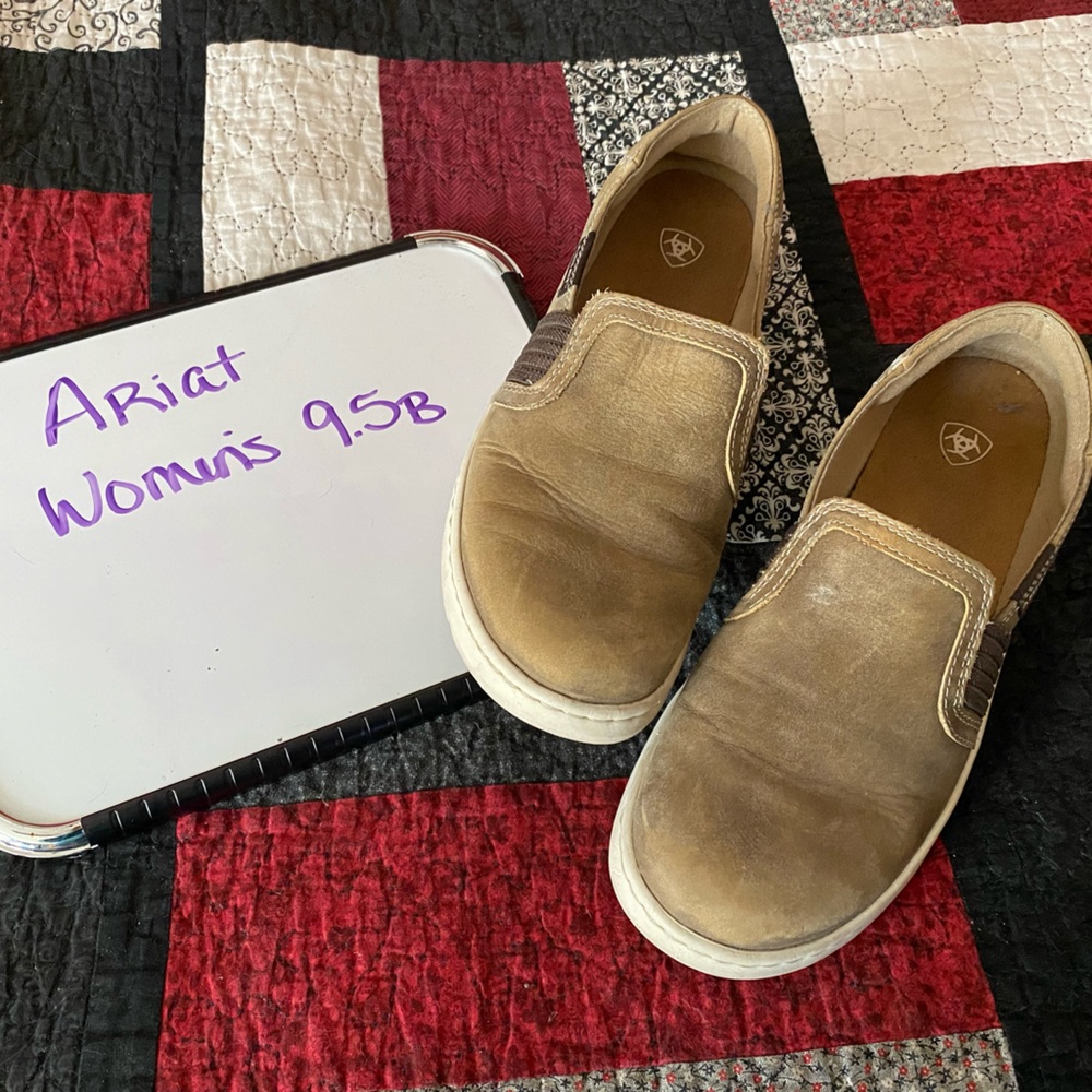 Brown Ariat 9.5 slip on shoes